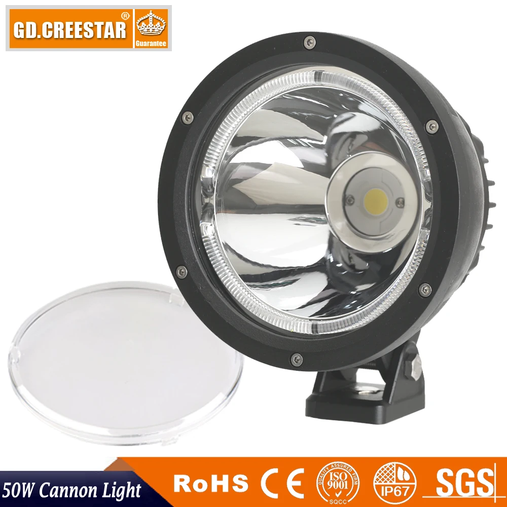 GDCREESTAR Lighting 9888538 Cannon Black 6.7" 50W Narrow LED Spot Lights with Clear cover or Cross cover x1pc 
GDCREESTAR Lighting 9888538 Cannon Black 6.7" 50W Narrow LED Spot Lights with Clear cover or Cross cover x1pc