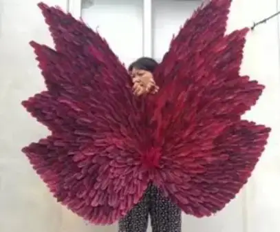 hight quality classic Cosplay Party Halloween Event Bar stage performance props large size burgundy Angel feather wings 120cm
hight quality classic Cosplay Party Halloween Event Bar stage performance props large size burgundy Angel feather wings 120cm
