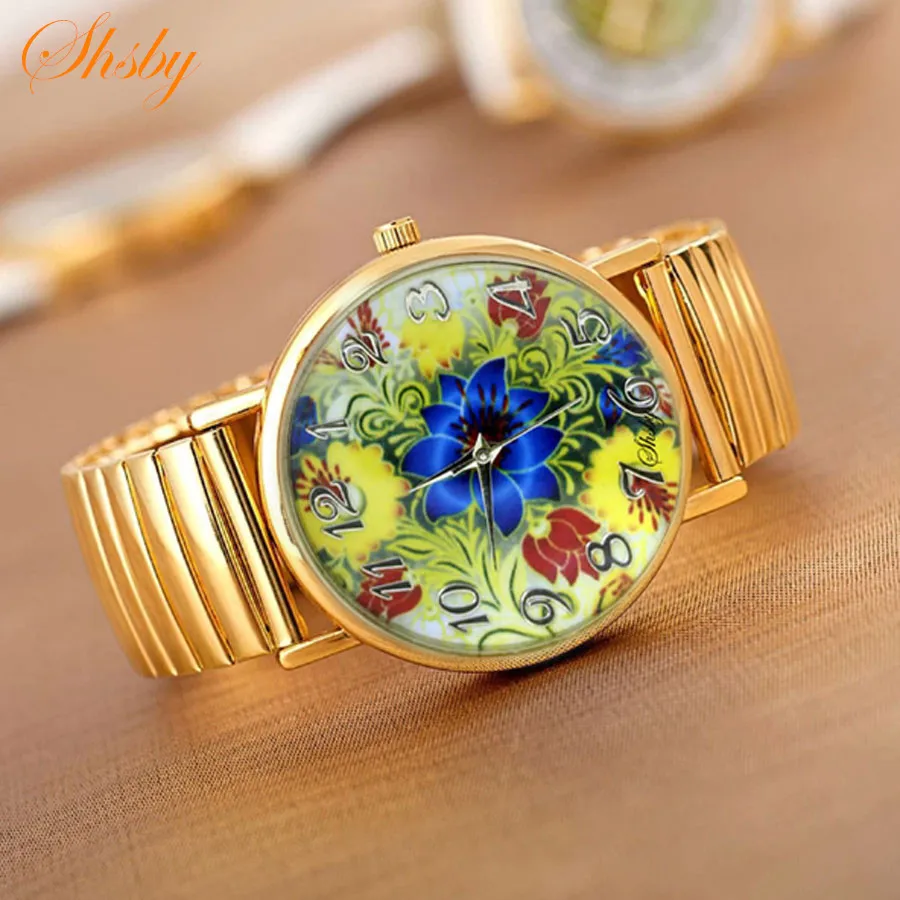 shsby Hot sale high quality Gold Elastic stainless watches women dress quartz wristwatch new arrival ladies flower watches
shsby Hot sale high quality Gold Elastic stainless watches women dress quartz wristwatch new arrival ladies flower watches