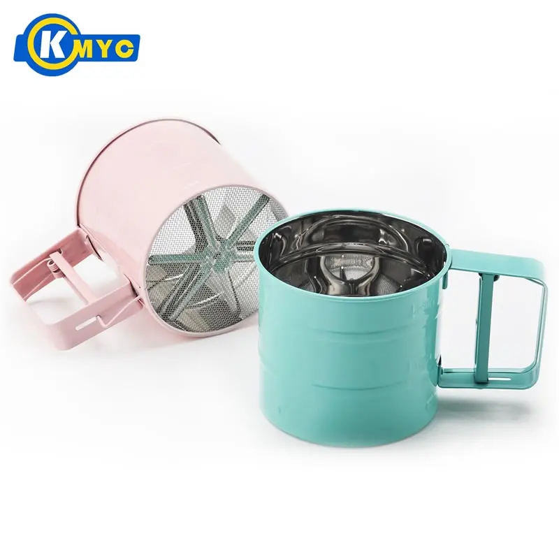 KMYC Stainless Steel Flour Sifter Icing Sugar Manual Sieve Cup Handheld Powder Flour Sieve Kitchen Baking Pastry Tools Bakeware
KMYC Stainless Steel Flour Sifter Icing Sugar Manual Sieve Cup Handheld Powder Flour Sieve Kitchen Baking Pastry Tools Bakeware