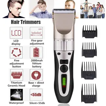 LCD Cord/Cordless Rechargeable Hair Clippers Electric Hair Trimmers For Men Kids Waterproof Shaver Cut Machine Set 2000MAH
LCD Cord/Cordless Rechargeable Hair Clippers Electric Hair Trimmers For Men Kids Waterproof Shaver Cut Machine Set 2000MAH