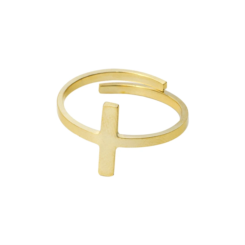 Simple Sideways Cross Ring Adjustable Stainless Steel Anillos Wedding Engagement Gifts For Couple Classic Modern Anillo Jewelry
Simple Sideways Cross Ring Adjustable Stainless Steel Anillos Wedding Engagement Gifts For Couple Classic Modern Anillo Jewelry