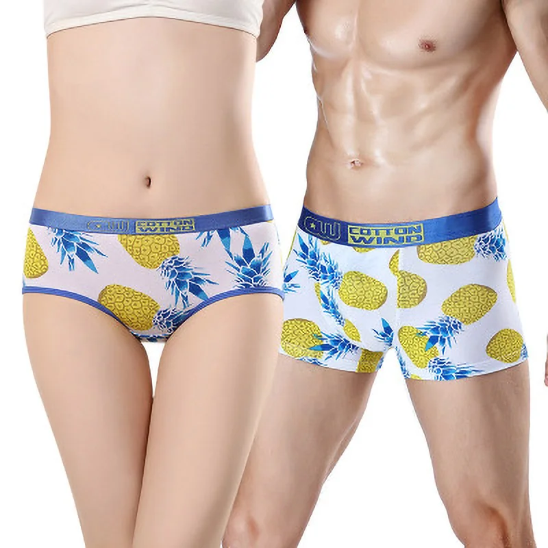 New Sale Couple Underwear Fashion Print Shorts Cotton Panties Seamless Panties Women Men Boxer Shorts Lover Underpants
New Sale Couple Underwear Fashion Print Shorts Cotton Panties Seamless Panties Women Men Boxer Shorts Lover Underpants