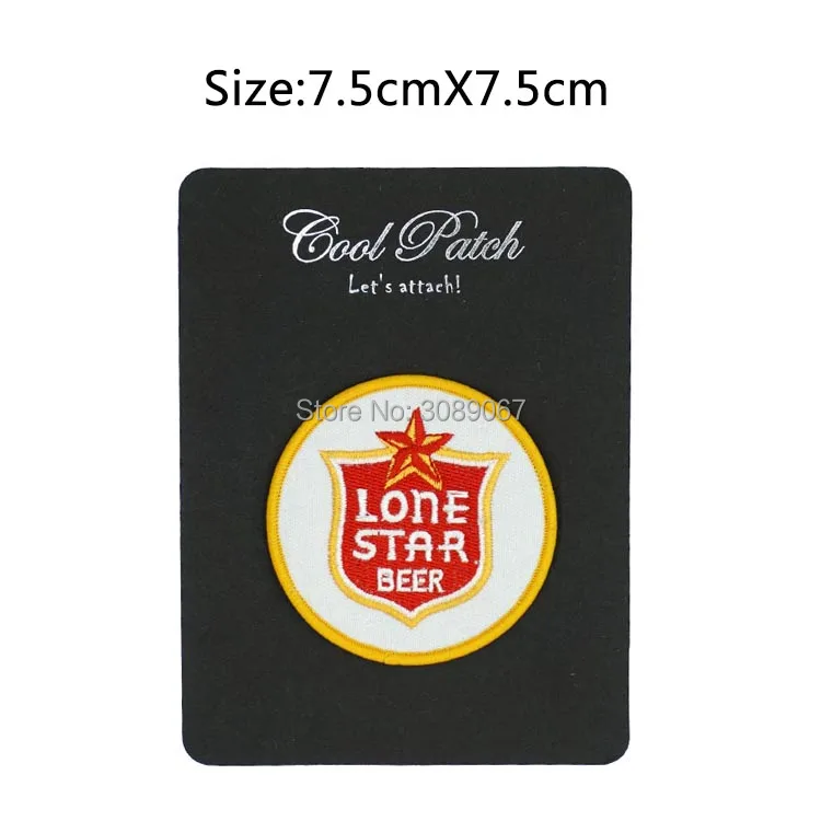Vintage Lone STAR Beer Collectors Embroidered iron on patch Motorcycle Club biker vest badge retro emo hook loop | Дом и сад