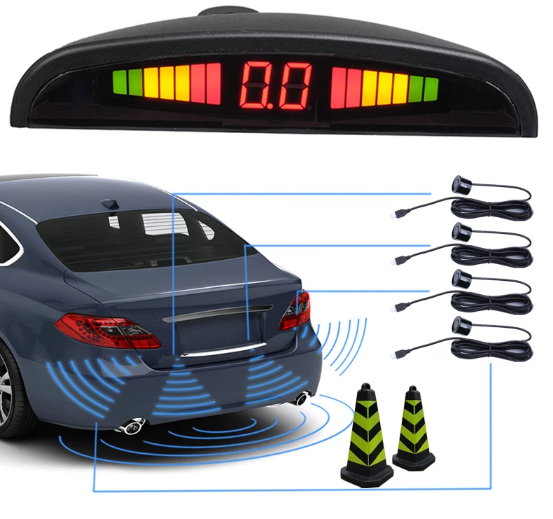 4 Sensors 22mm Car LED Display Parking Sensor Monitor Kit Auto Reverse Backup Radar Assistance Buzzer Alarm
4 Sensors 22mm Car LED Display Parking Sensor Monitor Kit Auto Reverse Backup Radar Assistance Buzzer Alarm