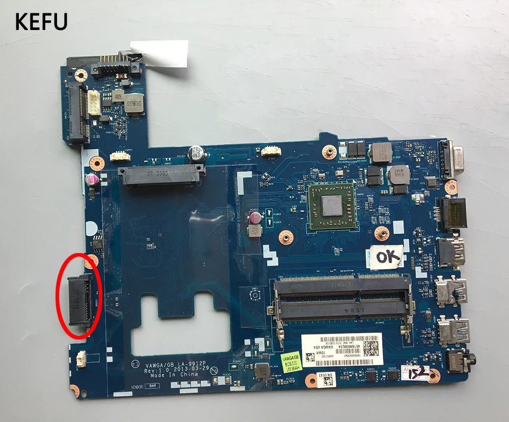 KEFU Free Shipping LA-9912P Mainboard For Lenovo G405 Laptop motherboard LA-9912P with cpu 100% working good conditon
KEFU Free Shipping LA-9912P Mainboard For Lenovo G405 Laptop motherboard LA-9912P with cpu 100% working good conditon