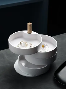 Half-room Rotary Plastic Jewelry Receiving Box, Desktop Small Objects Placement Frame, Girls'Multi-layer Earrings Necklace Displ
Half-room Rotary Plastic Jewelry Receiving Box, Desktop Small Objects Placement Frame, Girls'Multi-layer Earrings Necklace Displ