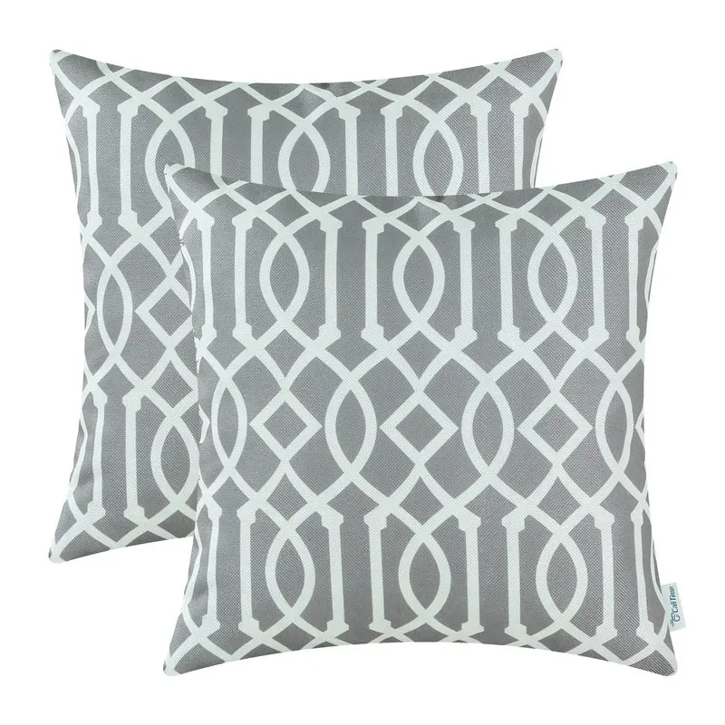 2PCS Square CaliTime Cushion Covers Pillows Shell Stripe Geometric Print Home Decor 18" X 18"(45cm X 45cm) Gray
2PCS Square CaliTime Cushion Covers Pillows Shell Stripe Geometric Print Home Decor 18" X 18"(45cm X 45cm) Gray