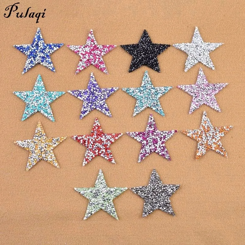Pulaqi Colorful Stars Rhinestones Patches For Clothes 6cm Sewing On Embroidered Applique DIY Sticker For Wedding Dress Patches H
Pulaqi Colorful Stars Rhinestones Patches For Clothes 6cm Sewing On Embroidered Applique DIY Sticker For Wedding Dress Patches H