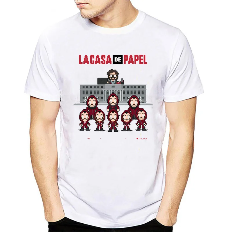 Movie Money Heist The House of Paper La Casa De Papel Print T shirt men Funny top tee white tshirt
Movie Money Heist The House of Paper La Casa De Papel Print T shirt men Funny top tee white tshirt