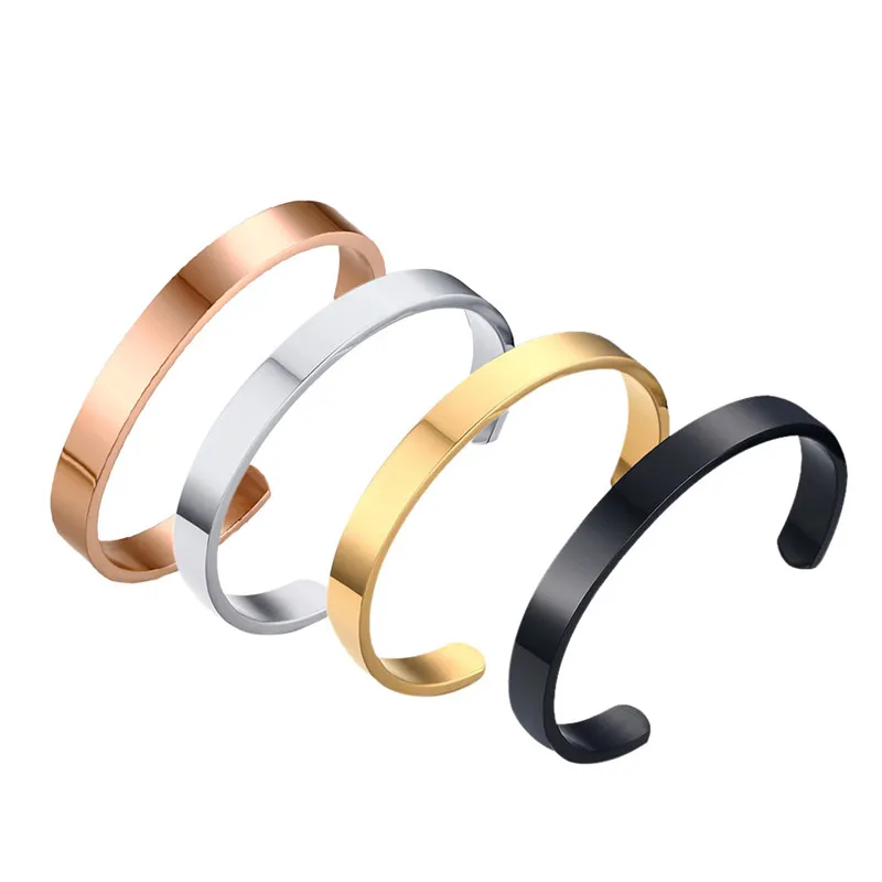 8mm Width Surface Stainless Steel Bracelets for Women Men Gold /Silver /Rose Gold Cuff Bracelets & Bangles Men Jewelry pulseras
8mm Width Surface Stainless Steel Bracelets for Women Men Gold /Silver /Rose Gold Cuff Bracelets & Bangles Men Jewelry pulseras