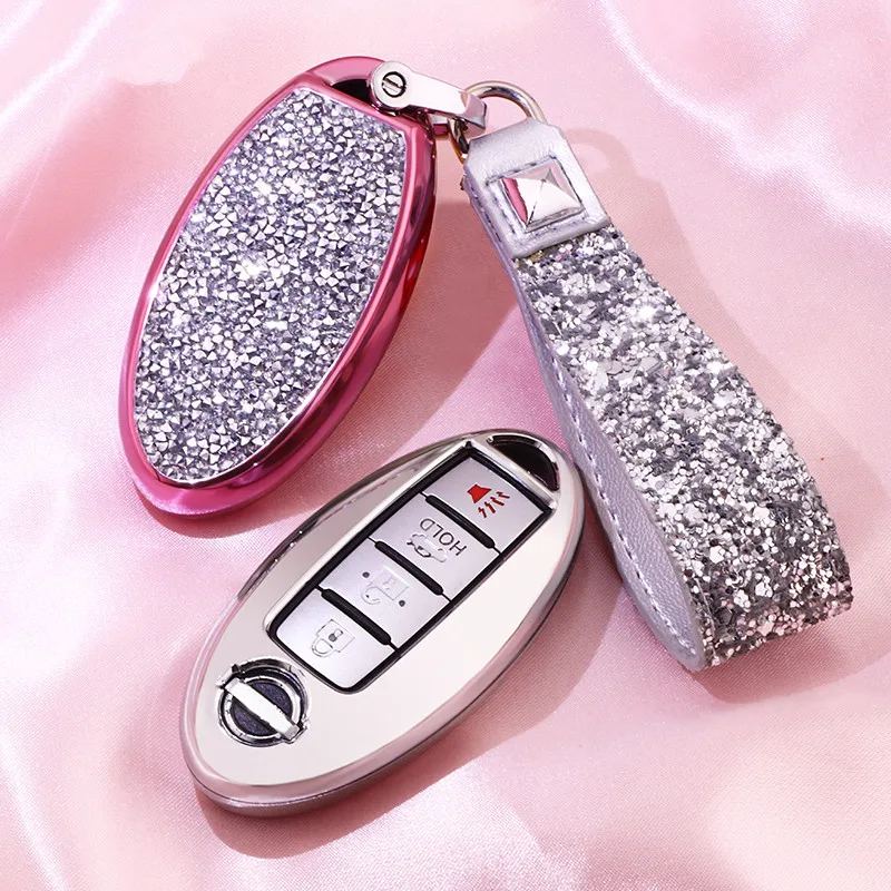 Luxury Diamond key shell car key pack cover/auto key case keychain Accessories for Nissan QASHQAI/TEANA /TIIDA/Infiniti/SYLPHY
Luxury Diamond key shell car key pack cover/auto key case keychain Accessories for Nissan QASHQAI/TEANA /TIIDA/Infiniti/SYLPHY
