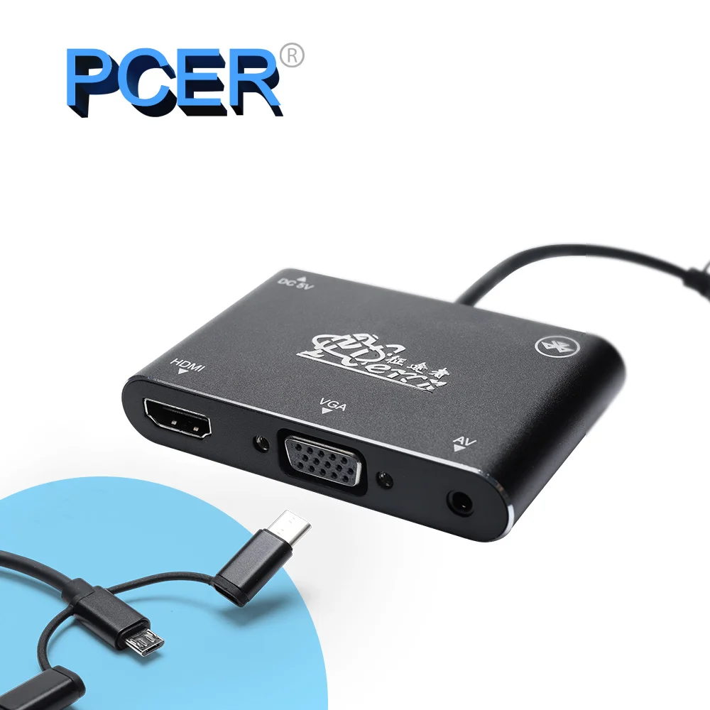 USB C Hub Micro USB HUB Docking station USB C to HDMI VGA AV Adapter Micro USB type c dongle
USB C Hub Micro USB HUB Docking station USB C to HDMI VGA AV Adapter Micro USB type c dongle