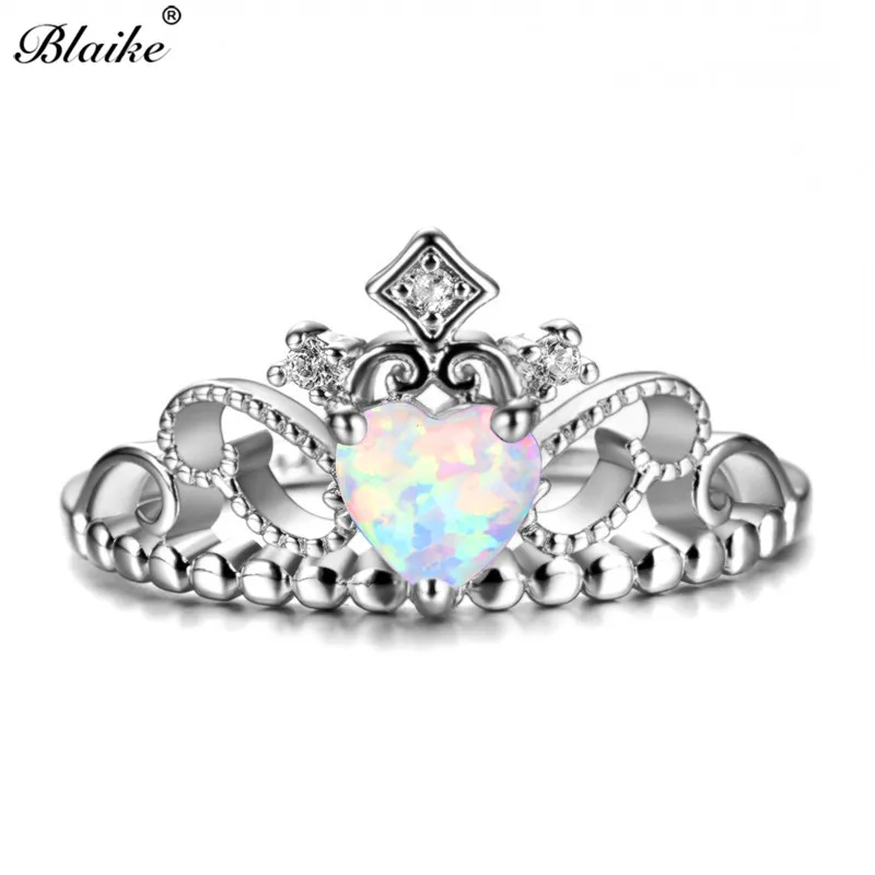 Blaike 925 Silver Filled White/Blue Fire Opal Heart Crown Rings For Women Fashion Wedding Jewelry Charm Rainbow Birthstone Ring
Blaike 925 Silver Filled White/Blue Fire Opal Heart Crown Rings For Women Fashion Wedding Jewelry Charm Rainbow Birthstone Ring