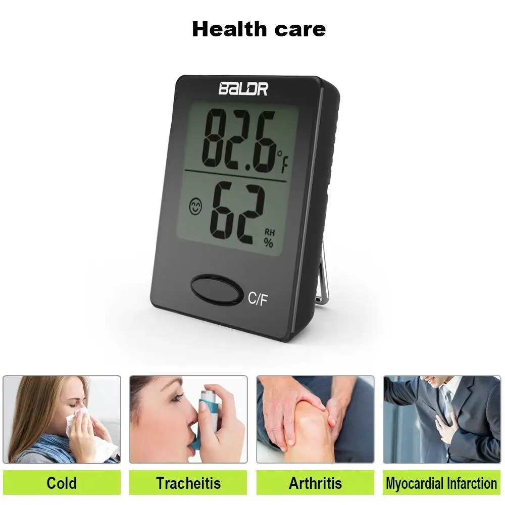 Baldr Mini Digital LCD Thermometer Hygrometer Home Magnetic Weather Station Babyroom Greenhouse Humidity Temperature Meter
Baldr Mini Digital LCD Thermometer Hygrometer Home Magnetic Weather Station Babyroom Greenhouse Humidity Temperature Meter