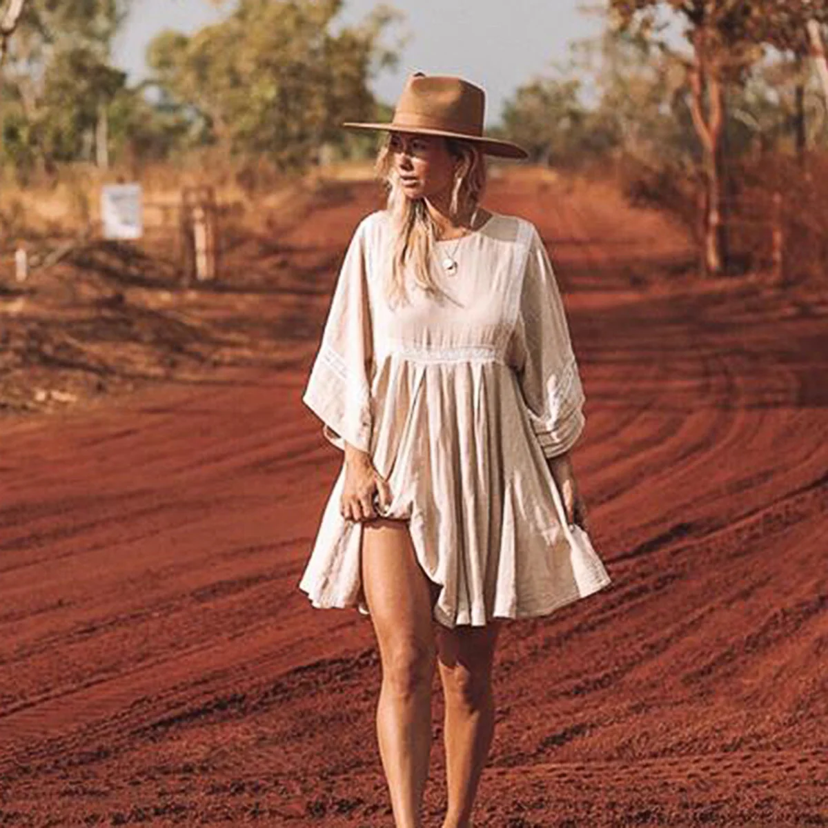 Retro Paloma Mini Dress Women 208 Summer Autumn 3/4 Sleeve O neck Lace Trim Short Dress Ladies Casual Loose Boho Hippie Dresses
Retro Paloma Mini Dress Women 208 Summer Autumn 3/4 Sleeve O neck Lace Trim Short Dress Ladies Casual Loose Boho Hippie Dresses