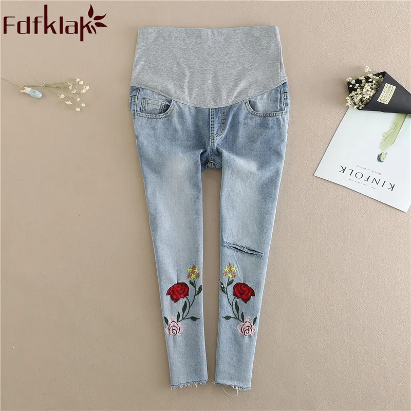 Fdfklak Maternity Clothes Jeans For Pregnant Women Embroidery Flower Denim Maternity Pants Summer New Pregnancy Trousers F265
Fdfklak Maternity Clothes Jeans For Pregnant Women Embroidery Flower Denim Maternity Pants Summer New Pregnancy Trousers F265