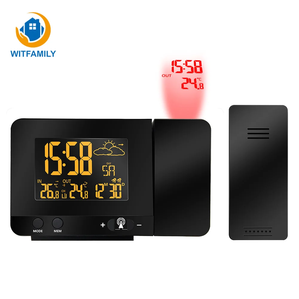 Digital LCD watch with Dual Alarm Clock USB Charging Function Weather Station Temperature date Display Projection Alarm Clock
Digital LCD watch with Dual Alarm Clock USB Charging Function Weather Station Temperature date Display Projection Alarm Clock