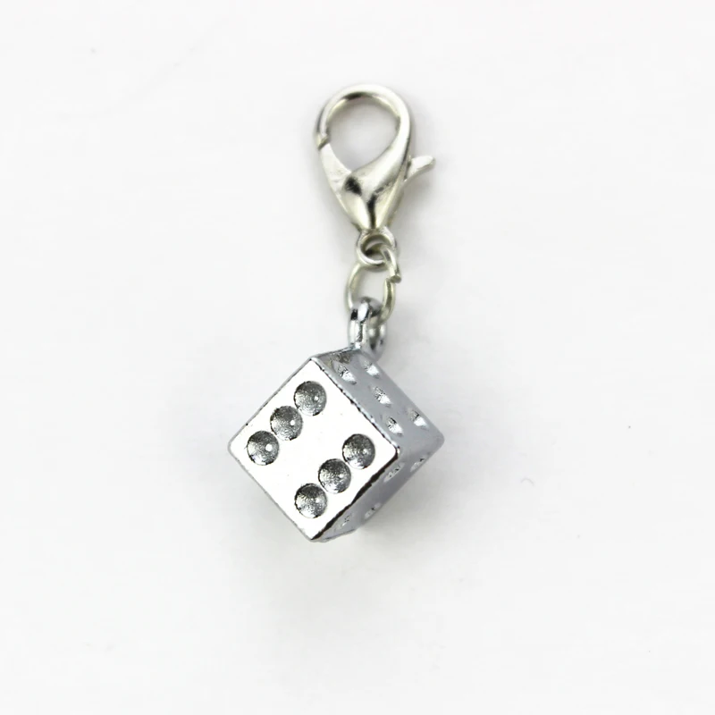 Newest Alloy Dice Dangle Charms Silver Lobster Clasp Charms For Floating Lockets Pendant 20pcs/lot
Newest Alloy Dice Dangle Charms Silver Lobster Clasp Charms For Floating Lockets Pendant 20pcs/lot