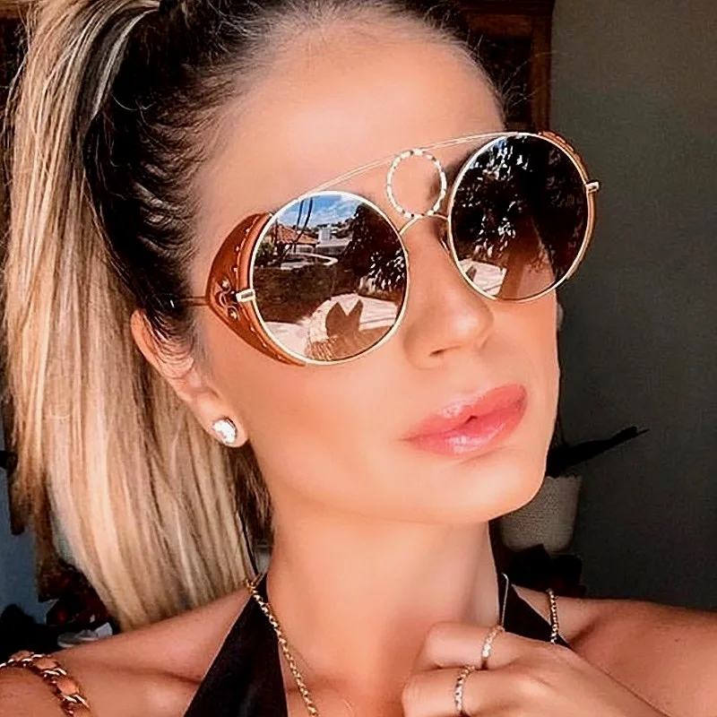 Newest 2019 Steampunk Women Sunglasses Fashion Luxury Ladies Metal Punk Sun Glasses Unisex Round Summer Shades
Newest 2019 Steampunk Women Sunglasses Fashion Luxury Ladies Metal Punk Sun Glasses Unisex Round Summer Shades
