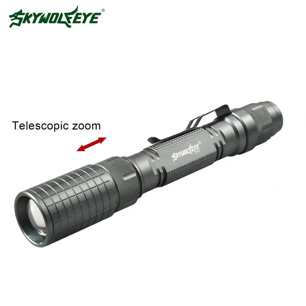 SKYWOLFEYE 8000 LM T6 LED Flashlight waterproof 5 Modes Adjusatbel Focus Torch Lamp pocket clip +2X18650 Battery
SKYWOLFEYE 8000 LM T6 LED Flashlight waterproof 5 Modes Adjusatbel Focus Torch Lamp pocket clip +2X18650 Battery