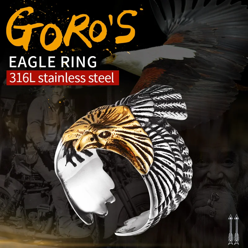 BEIER New Unique Jewelry Stainless Steel Biker Eagle Ring Man's High Quality USA Free Animal Jewerly BR8-299
BEIER New Unique Jewelry Stainless Steel Biker Eagle Ring Man's High Quality USA Free Animal Jewerly BR8-299