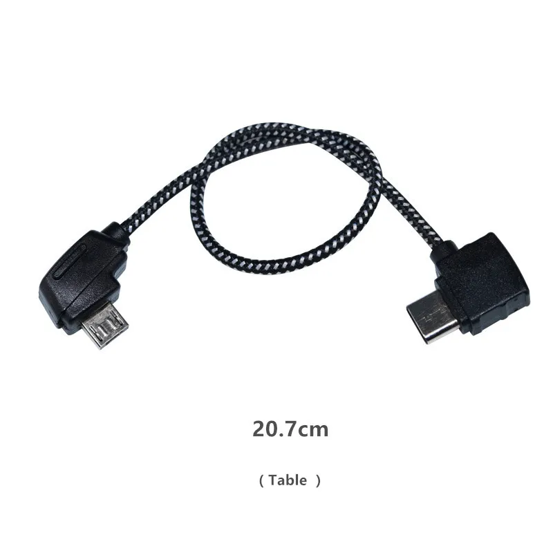 nylon usb data cable for dji mavic Air pro transmitter connects Phone/&Tablet FPV