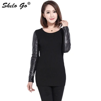 SHILO GO Leather Blouse Womens Winter Fashion sheepskin genuine leather blouse O Neck leather black concise elastic sexy blouse
SHILO GO Leather Blouse Womens Winter Fashion sheepskin genuine leather blouse O Neck leather black concise elastic sexy blouse
