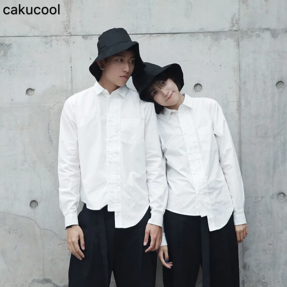 Cakucool 2019 spring new men and women simple casual white shirt irregular double-breasted long-sleeved Slim lovers shirt tide
Cakucool 2019 spring new men and women simple casual white shirt irregular double-breasted long-sleeved Slim lovers shirt tide