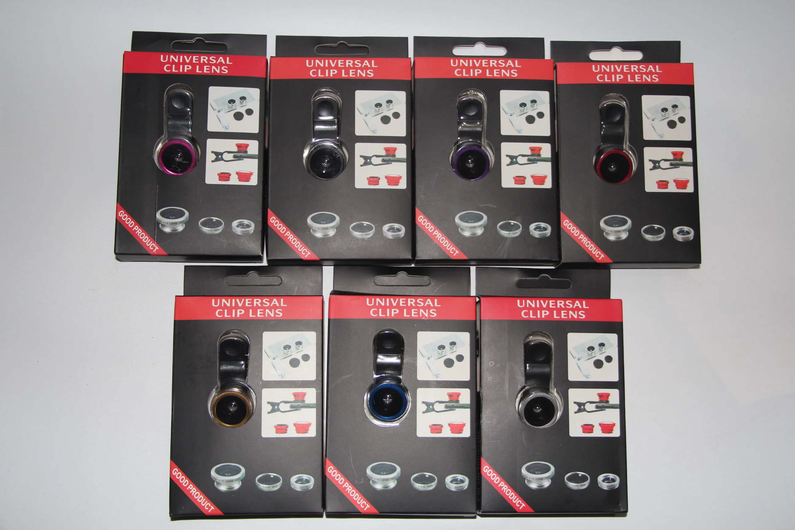 Universal Clip 3 in 1 HD Fish Eye Camera Macro Wide Angle Phone Lens For iPhone X 7 8 6 6s Plus Samsung with retail box
Universal Clip 3 in 1 HD Fish Eye Camera Macro Wide Angle Phone Lens For iPhone X 7 8 6 6s Plus Samsung with retail box