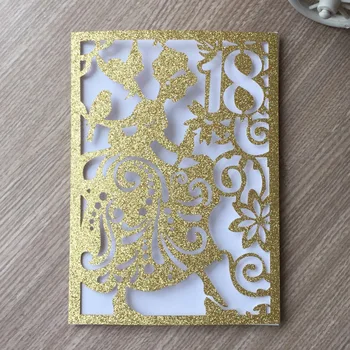 20pcs Laser Cut Glitter paper Pink Silver Rose Gold Wedding Party Invitation Card 18th Girl Birthday casamento Blessing card
20pcs Laser Cut Glitter paper Pink Silver Rose Gold Wedding Party Invitation Card 18th Girl Birthday casamento Blessing card