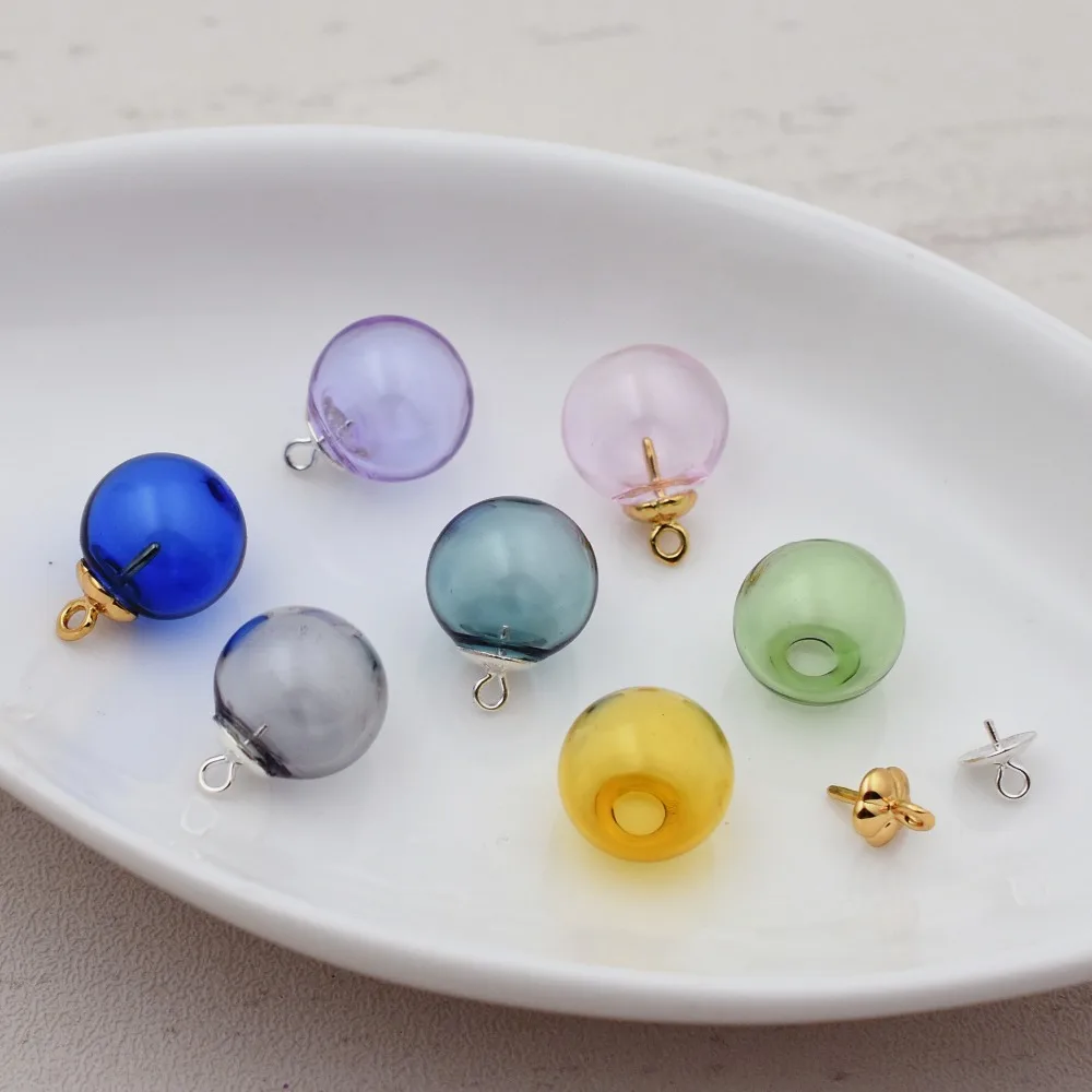 1set 925silver cap 24k plated 16mm 12mm 10mm 8mm one hole color glass ball hollow glass bottle globe vial jewelry findings
1set 925silver cap 24k plated 16mm 12mm 10mm 8mm one hole color glass ball hollow glass bottle globe vial jewelry findings