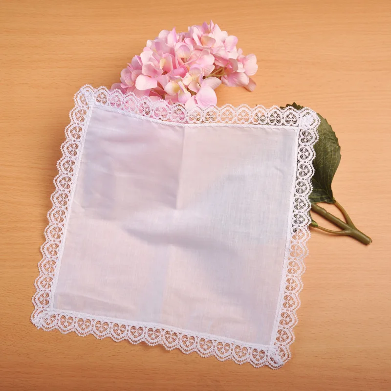 50pcs Personalized white lace handkerchief, woman wedding gifts, wedding decoration cloth napkins 25*25cm 
50pcs Personalized white lace handkerchief, woman wedding gifts, wedding decoration cloth napkins 25*25cm