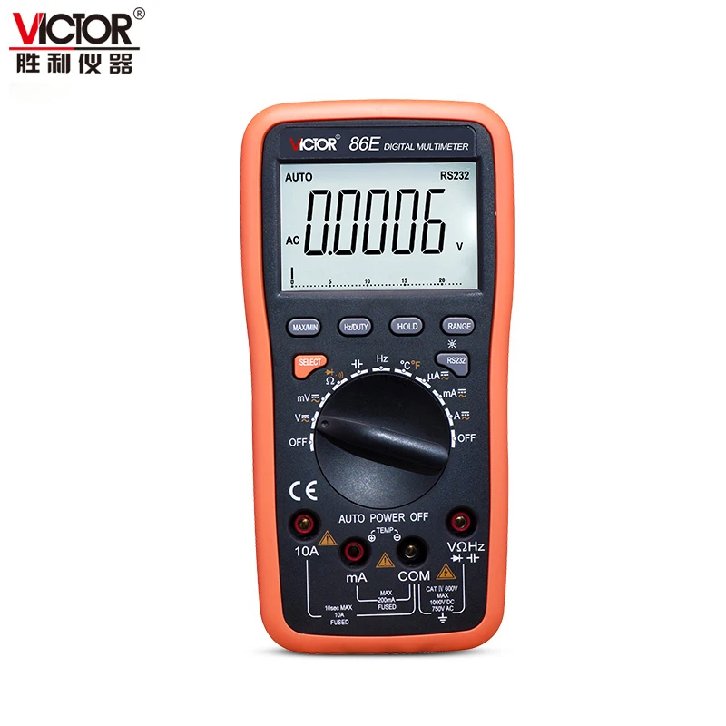 VICTOR VC86E 4 1/2 Digit Precision multimeter frequency capacitance temperature with USB cable upgrade VICTOR 86E
VICTOR VC86E 4 1/2 Digit Precision multimeter frequency capacitance temperature with USB cable upgrade VICTOR 86E