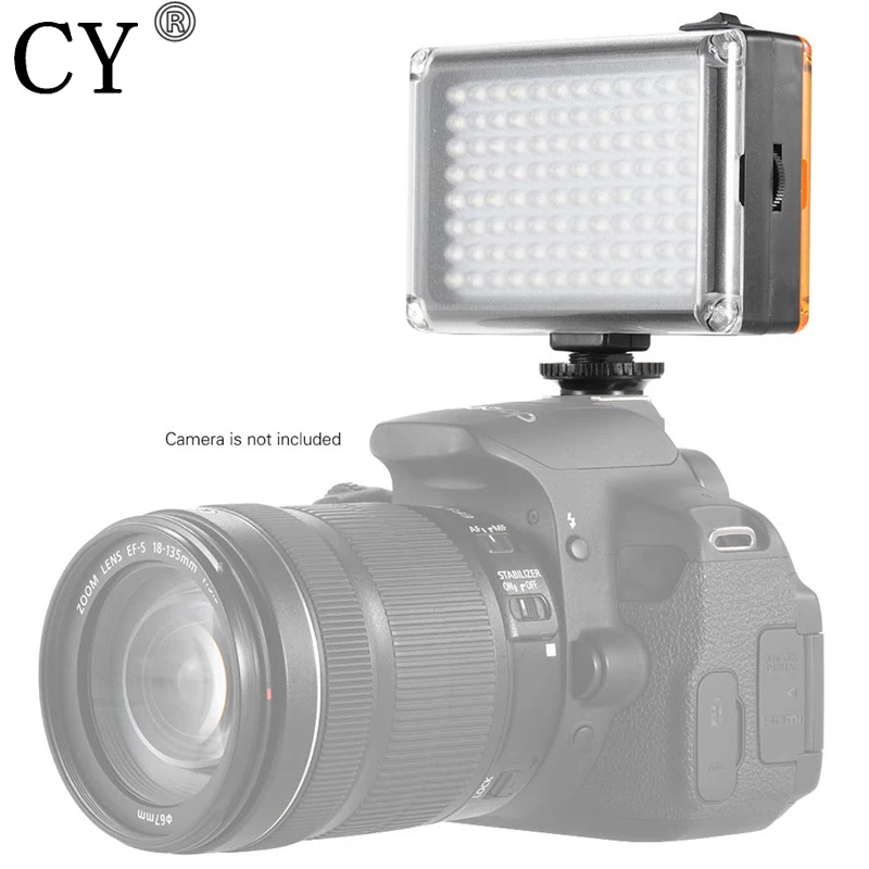 

New AD-96 Mini Portable On-camera 5400K / 3200K CRI85 LED Video Fill-in Light Panel with White Orange Filters for DSLR Camera
