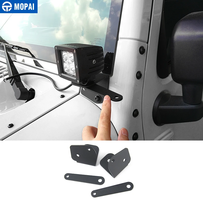 MOPAI Metal 4pc Car Universal LED Work Light A Pillar Light Brackets Holder Accessories For Jeep Wrangler 2007-2017 Car Styling
MOPAI Metal 4pc Car Universal LED Work Light A Pillar Light Brackets Holder Accessories For Jeep Wrangler 2007-2017 Car Styling
