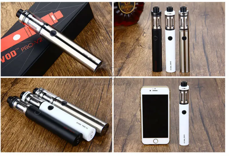 Original Kangertech EVOD PRO Starter Kit w/ 2500mah Built-in Battery & 4ml Tank & CLOCC Coil Adjustable Airflow Vape vs Ijust s