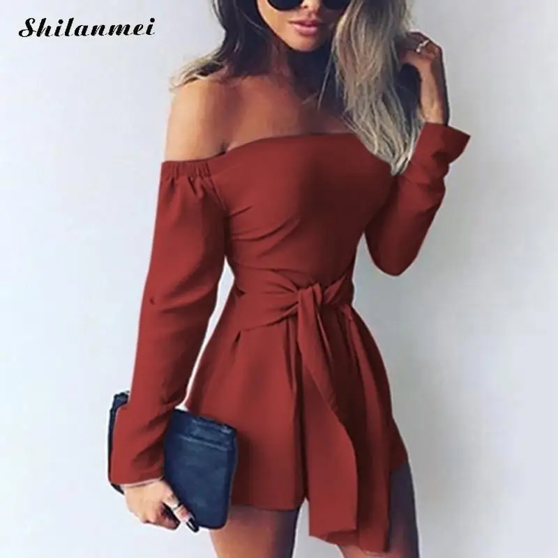 Hot Fashion Sexy Off Shoulder Playsuits Women Long Sleeve Bodycon Bandage Party Short Rompers Plus Size Elegant Ladies Overalls
Hot Fashion Sexy Off Shoulder Playsuits Women Long Sleeve Bodycon Bandage Party Short Rompers Plus Size Elegant Ladies Overalls