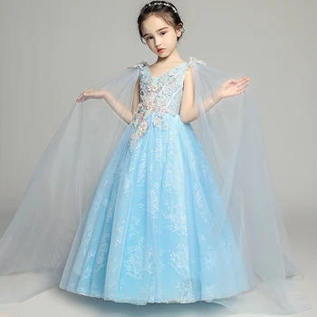 Luxury Holy Communion Dress V-neck Ball Gown Flower Girl Dresses for Wedding Appliques Detachable Shawl Kids Evening Gowns B185
Luxury Holy Communion Dress V-neck Ball Gown Flower Girl Dresses for Wedding Appliques Detachable Shawl Kids Evening Gowns B185