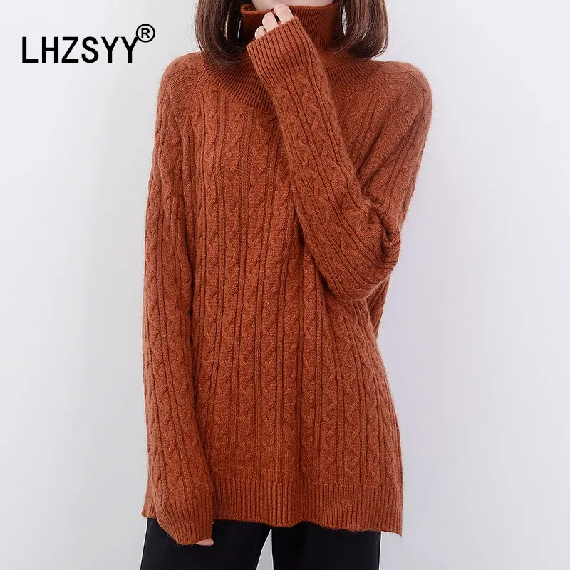 LHZSYY Autumn Winter New High-Collar Cashmere Sweater Short Pullovers High-quality soft warm Solid twist flower Women Sweaters
LHZSYY Autumn Winter New High-Collar Cashmere Sweater Short Pullovers High-quality soft warm Solid twist flower Women Sweaters