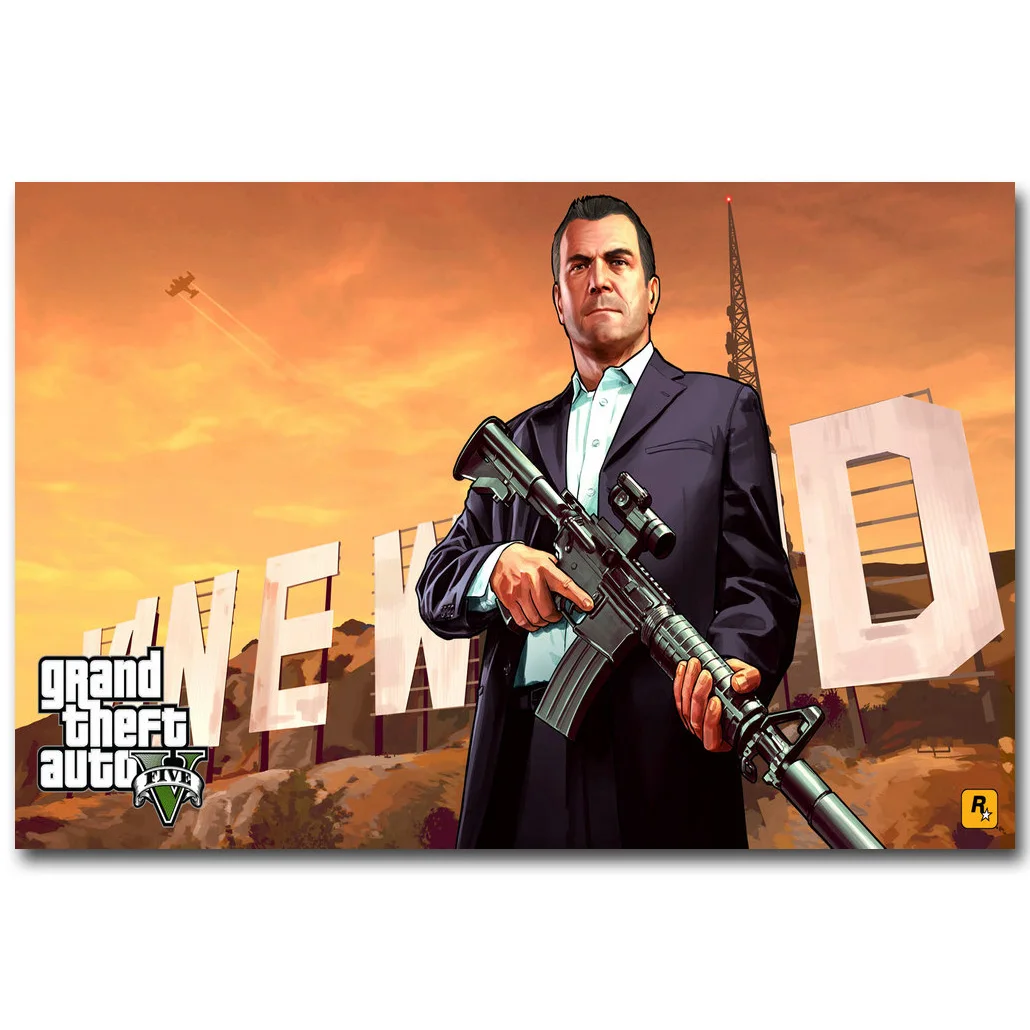 Grand Theft Auto V Art Silk Fabric Poster Print 13x20 24x36 inch Hot Game GTA 5 Picture for Living Room Wall Decor 046
Grand Theft Auto V Art Silk Fabric Poster Print 13x20 24x36 inch Hot Game GTA 5 Picture for Living Room Wall Decor 046