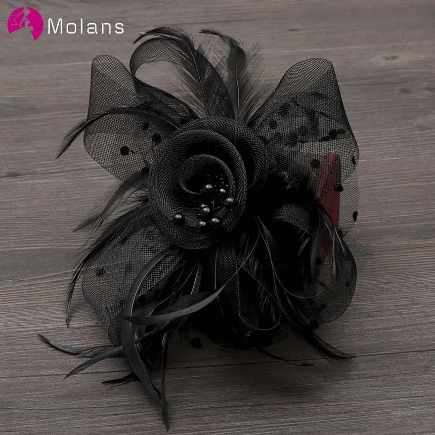 MOLANS Pearl Mesh Flower Fascinator Hat for Bridal Wedding Accessories Net Feather With Clips for Bride Party Church Cap
MOLANS Pearl Mesh Flower Fascinator Hat for Bridal Wedding Accessories Net Feather With Clips for Bride Party Church Cap