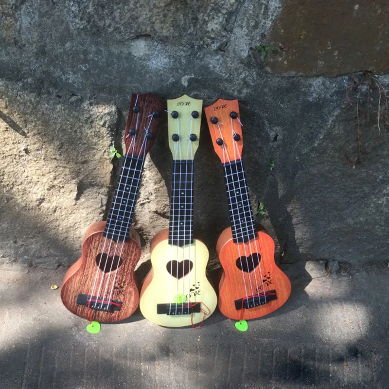 Фото 44 см мини-укулеле Моделирование Гитара Детские Музыкальные инструменты игрушка
