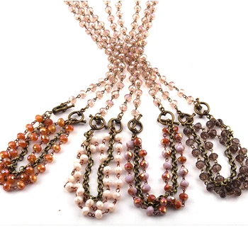 Fashion Bohemian Jewelry 5*8 Crystal Rosary Chain Link Necklace For Women Ethnic Necklace
Fashion Bohemian Jewelry 5*8 Crystal Rosary Chain Link Necklace For Women Ethnic Necklace