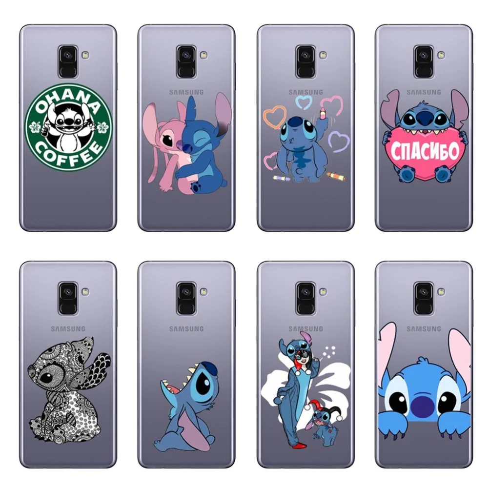 Mischievous Stitch soft TPU Silicone For Samsung J3 J5 J7 2017 EU A6 A7 J6 J8 A3 A5 Mobile Case Cover | Мобильные телефоны и