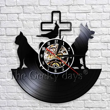 

Cat Dog Health Services Vinyl Record Wall Clock Vet Clinic 12" Veterinary Record Time Clock Watch For Animals Lovers Gift