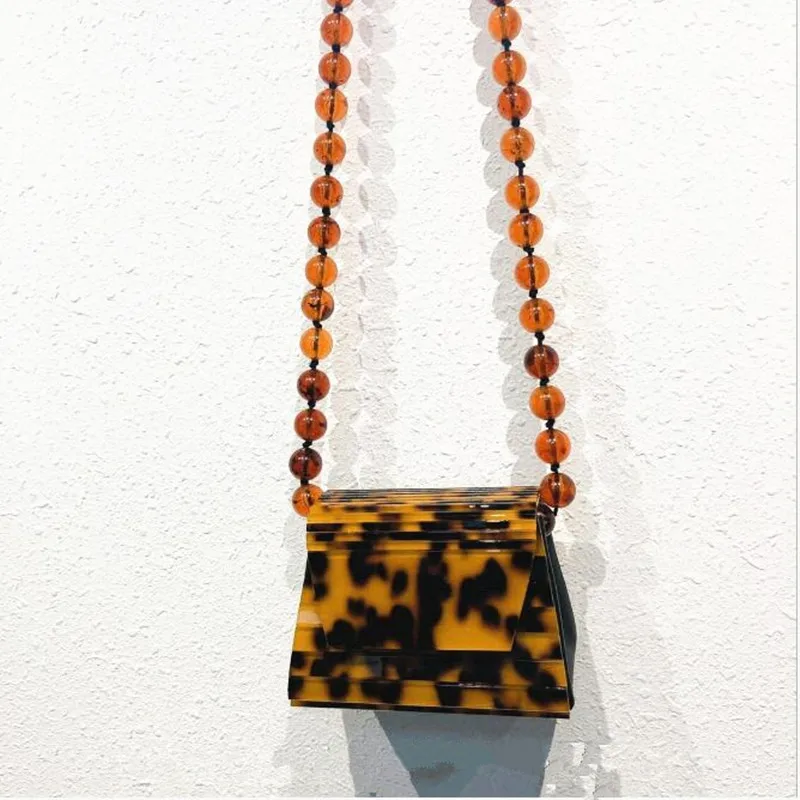 New Arrival Hot Mini Acrylic Ladies Handbags Beads Chain Shoulder Bag Brown Leopard Bag Coins Purse Cross Body Messenger Bag
New Arrival Hot Mini Acrylic Ladies Handbags Beads Chain Shoulder Bag Brown Leopard Bag Coins Purse Cross Body Messenger Bag