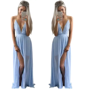 Vestidos 2019 Summer Style Sexy Women Boho Strapless V Neck Chiffon Sleeveless Dresses Casual Loose Long Maxi Solid color Dress
Vestidos 2019 Summer Style Sexy Women Boho Strapless V Neck Chiffon Sleeveless Dresses Casual Loose Long Maxi Solid color Dress