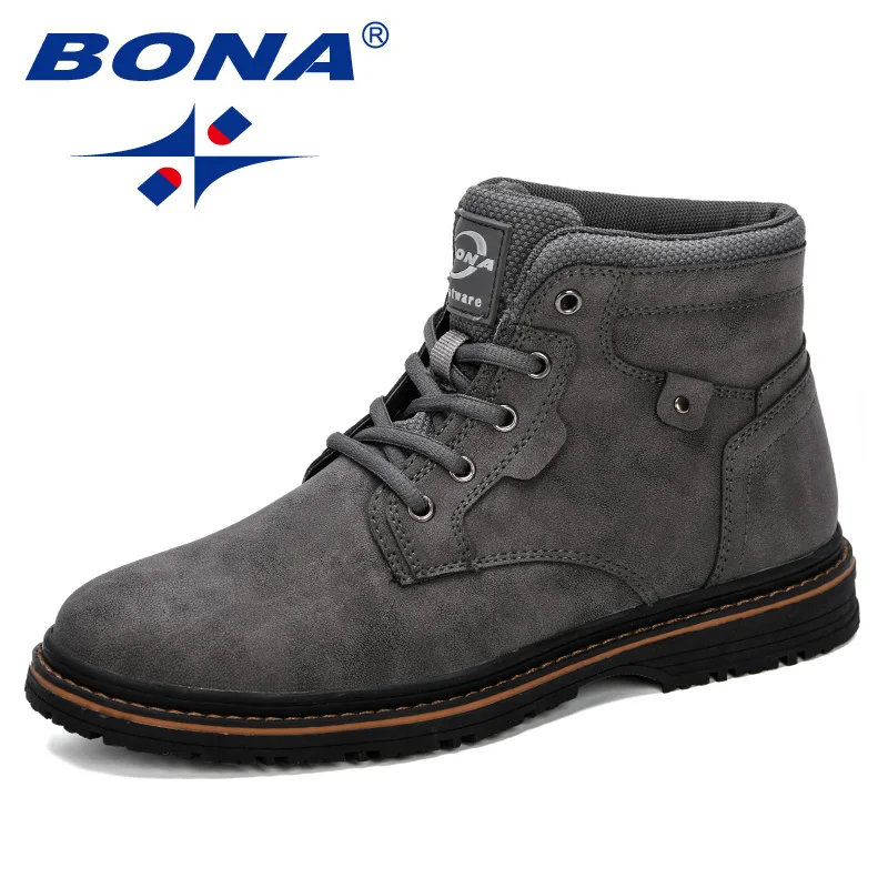 BONA 2019 New Designer Men Outdoor Snow Ankle Boots Male Lace Up Anti-slip Booties Shoes Plus Size 46 Zapatos De Hombre Trendy
BONA 2019 New Designer Men Outdoor Snow Ankle Boots Male Lace Up Anti-slip Booties Shoes Plus Size 46 Zapatos De Hombre Trendy