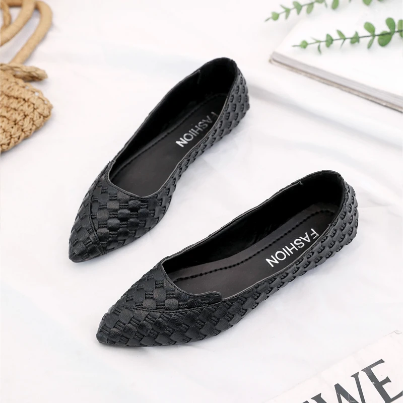 2019 Spring Autumn Women Slip On Flat Loafers Pointed Toe Shallow Ballet Flats Shoes Weaving Casual Flat Shoes Ballerina Flats
2019 Spring Autumn Women Slip On Flat Loafers Pointed Toe Shallow Ballet Flats Shoes Weaving Casual Flat Shoes Ballerina Flats